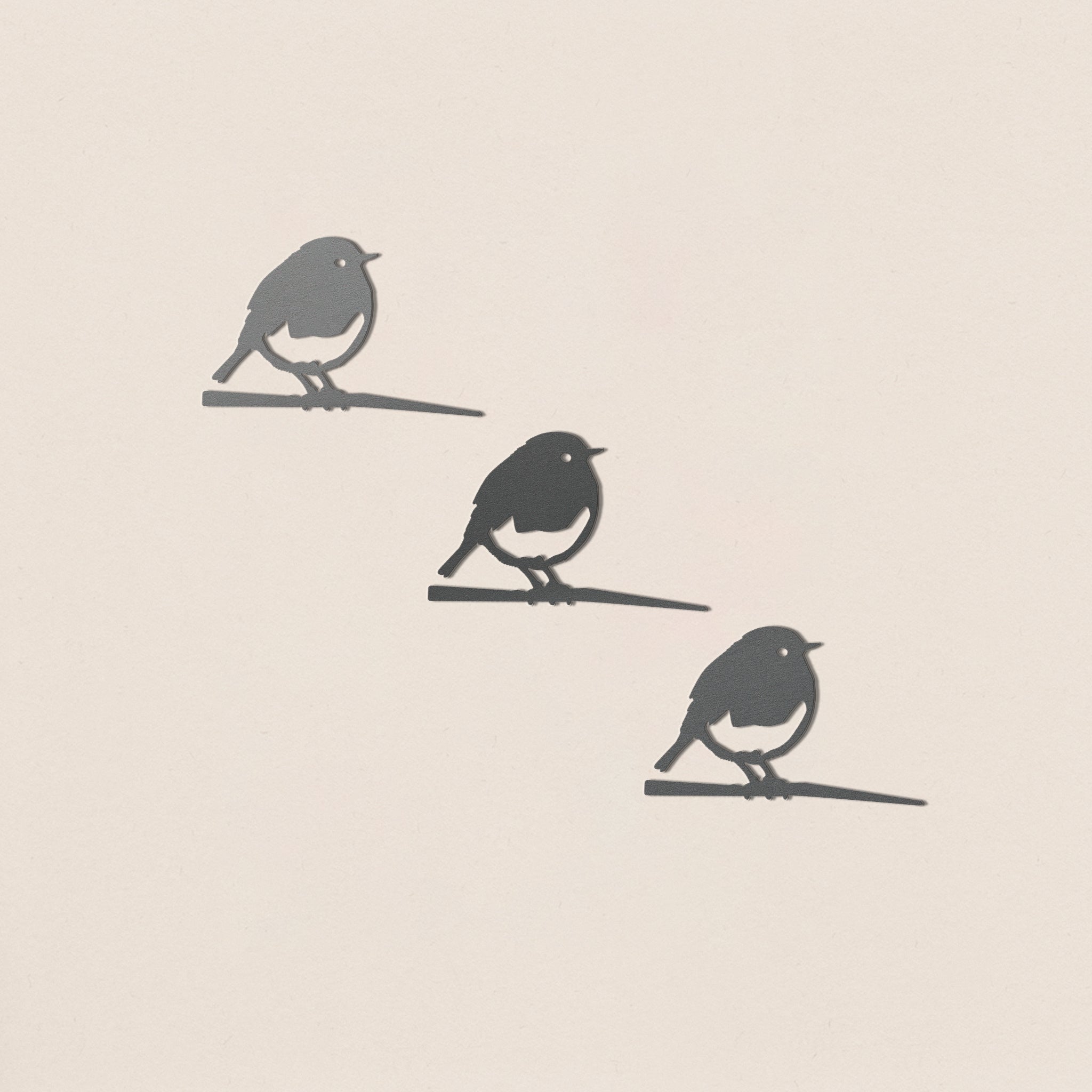 Lot de trois bébés oiseaux uniques