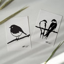 Lot de 4 cartes de vœux Metalbird