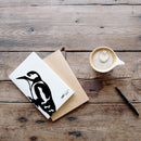 Lot de 4 cartes de vœux Metalbird