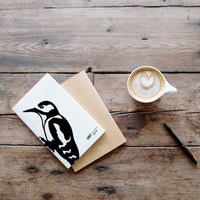 Lot de 4 cartes de vœux Metalbird