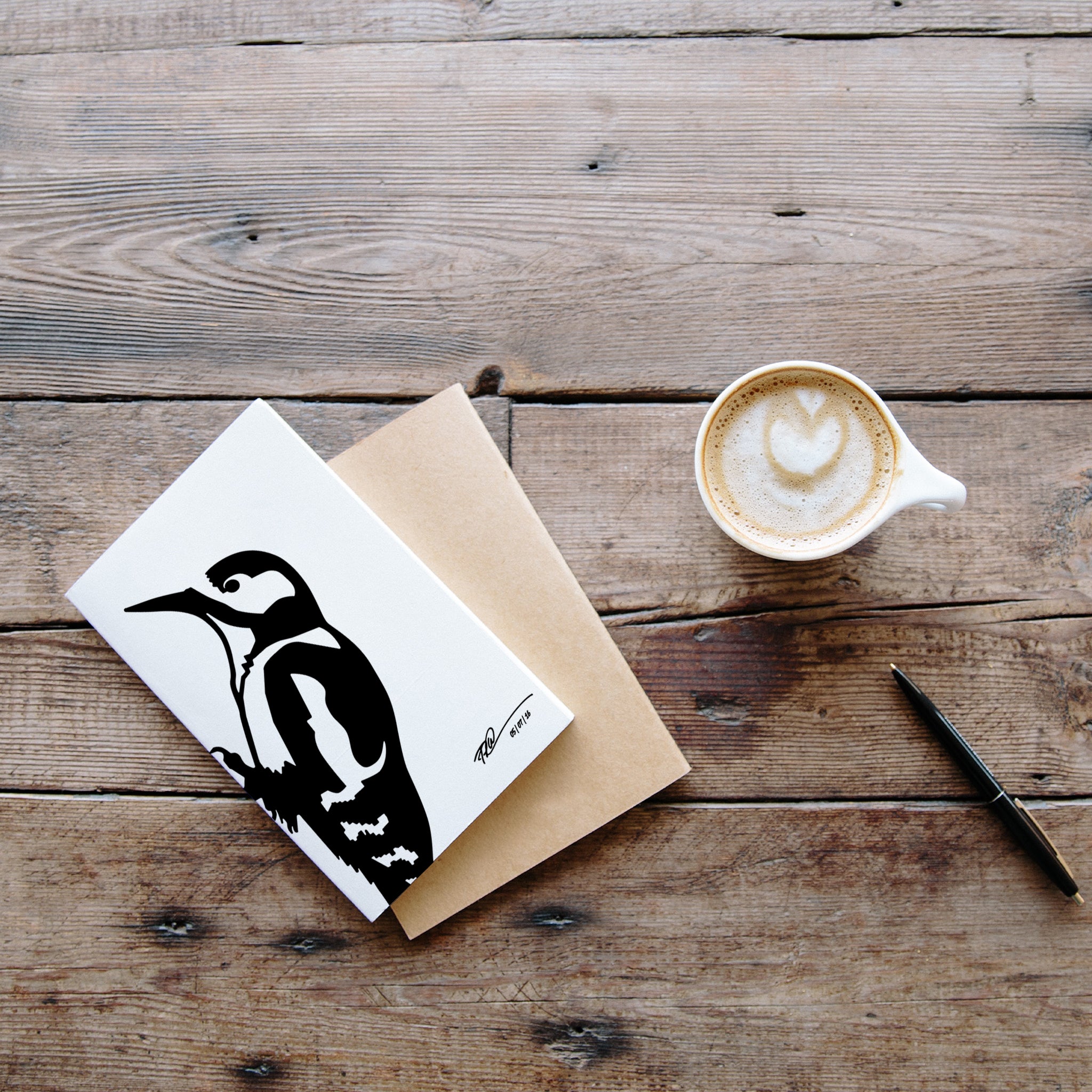 Lot de 4 cartes de vœux Metalbird