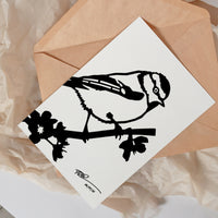 Lot de 4 cartes de vœux Metalbird