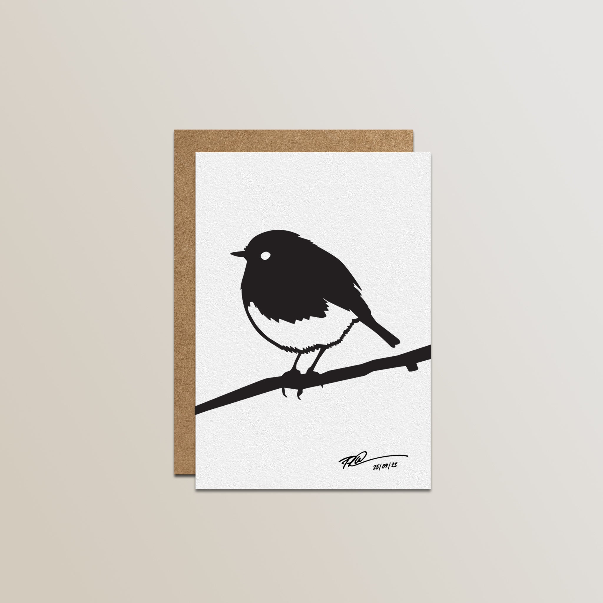 Lot de 4 cartes de vœux Metalbird