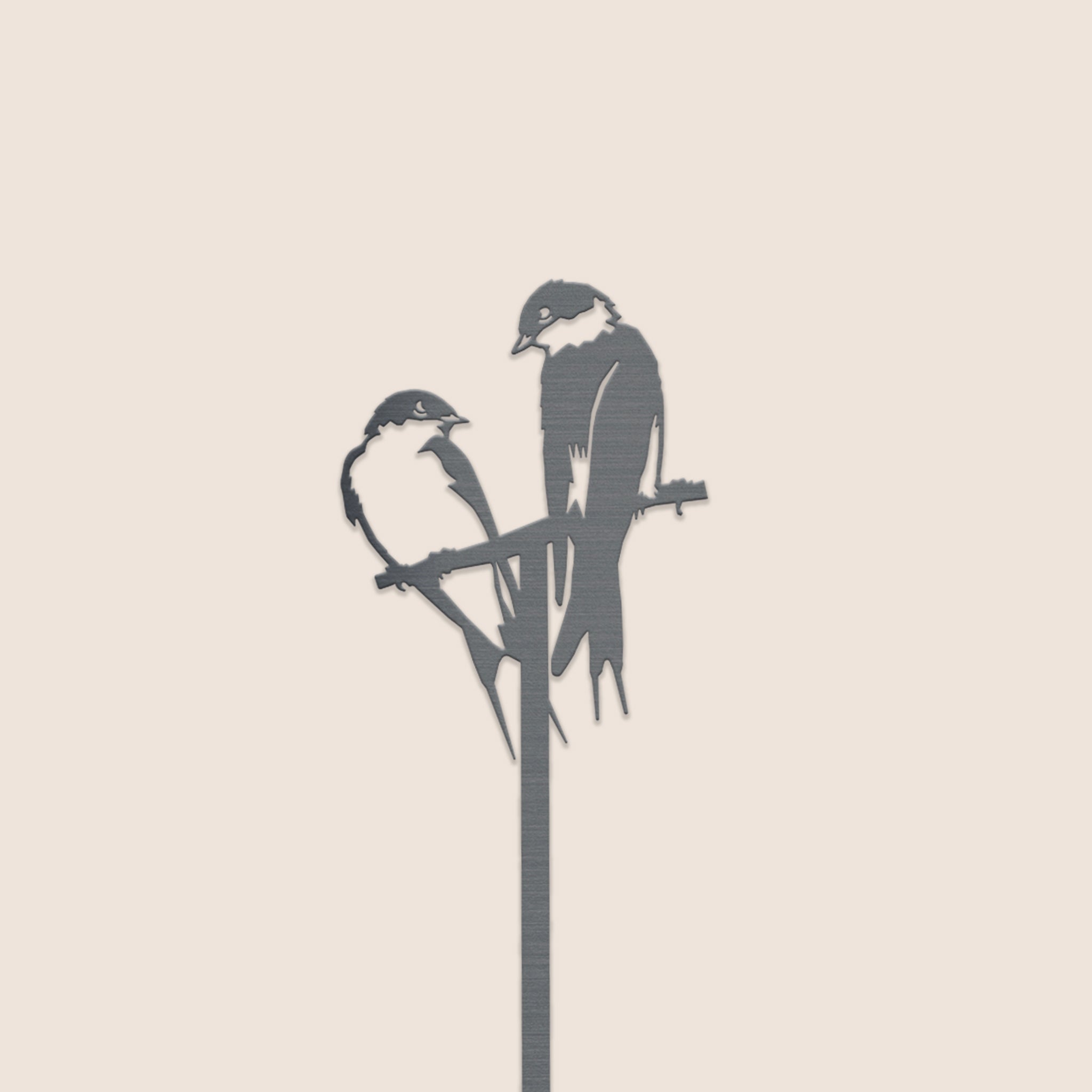 Tuteur de plantes Le couple d'hirondelles  - 96CM